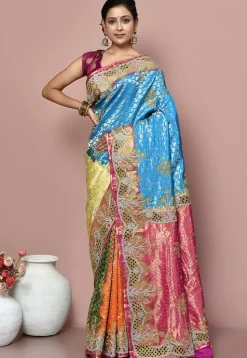 Kanchipuram Pure Silk Saree in Multicolor