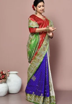 Kanchipuram Pure Silk Saree in Multicolor