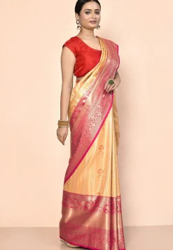 Kanchipuram Saree in Beige