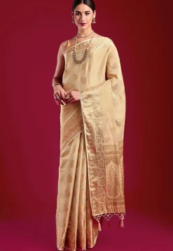 Kanchipuram Saree in Beige