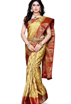 Kanchipuram Saree in Beige