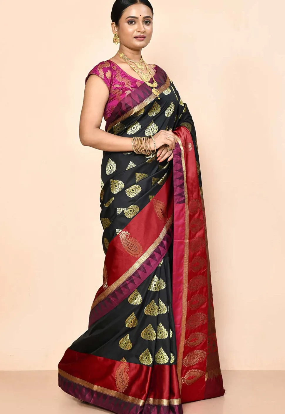 Kanchipuram Saree in Black