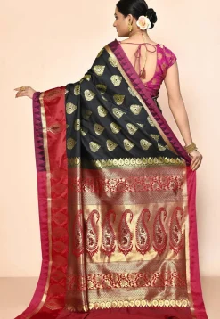 Kanchipuram Saree in Black