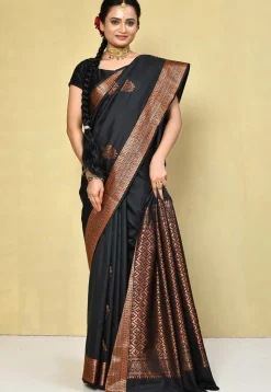 Kanchipuram Saree in Black
