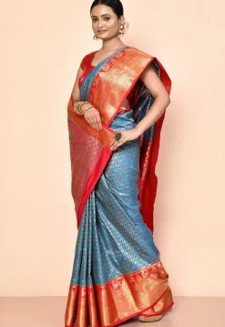 Kanchipuram Saree in Blue