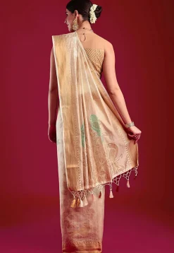 Kanchipuram Saree in Cream