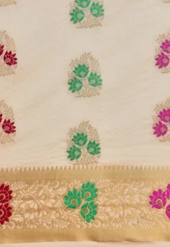 Kanchipuram Saree in Cream