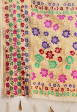 Kanchipuram Saree in Cream
