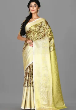 Kanchipuram Saree in Dark Brown