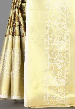 Kanchipuram Saree in Dark Brown