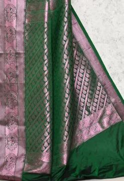 Kanchipuram Saree in Dark Green