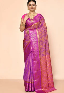 Kanchipuram Saree in Dusty Purple