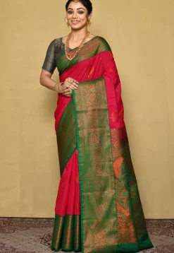 Kanchipuram Saree in Fuchsia