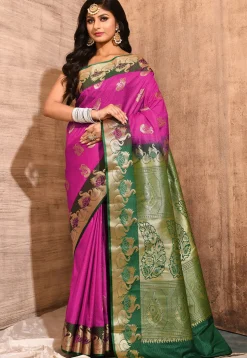 Kanchipuram Saree in Fuchsia