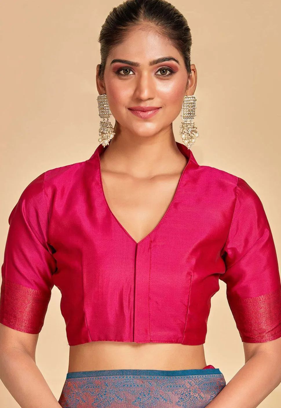 Kanchipuram Saree in Fuchsia