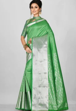 Kanchipuram Saree in Green