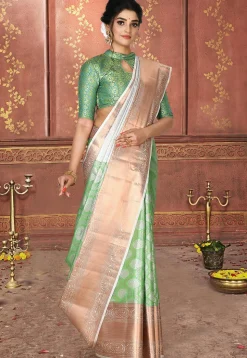 Kanchipuram Saree in Green