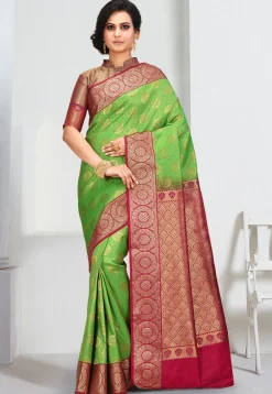 Kanchipuram Saree in Green