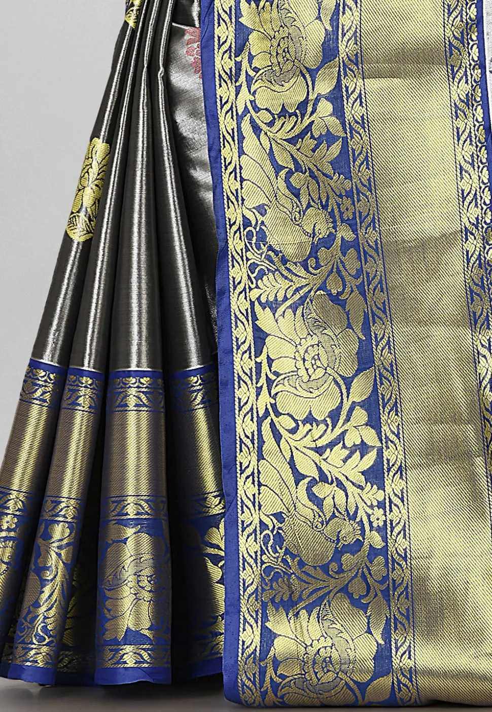 Kanchipuram Saree in Grey