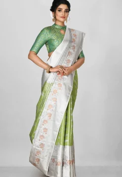 Kanchipuram Saree in Light Green