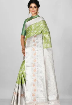 Kanchipuram Saree in Light Green