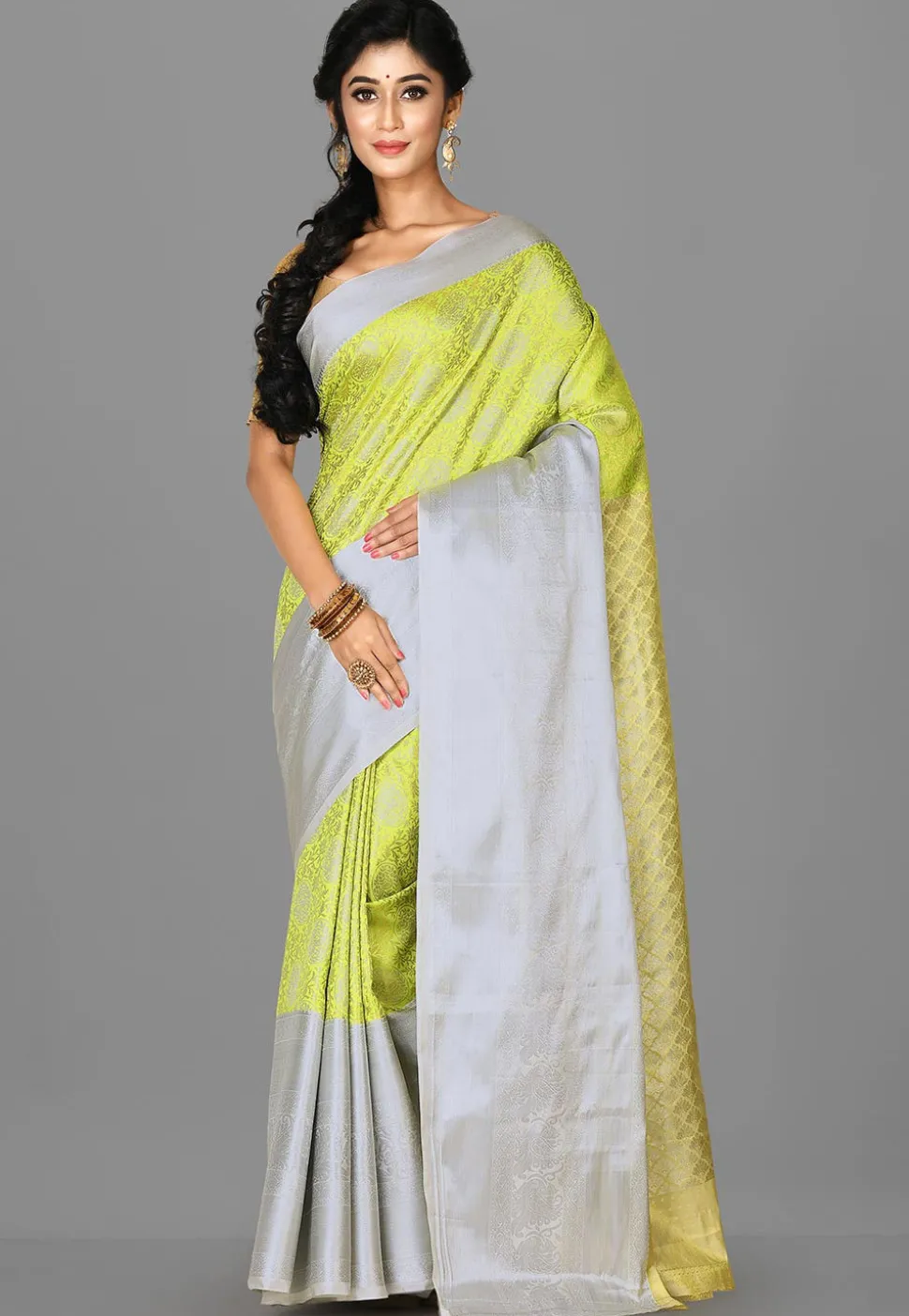 Kanchipuram Saree in Light Green