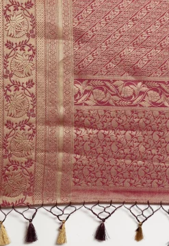 Kanchipuram Saree in Light Orange