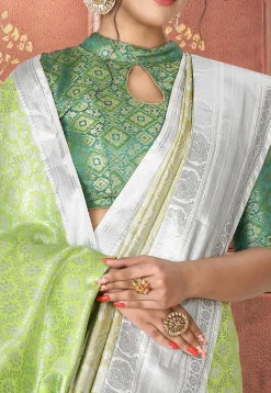 Kanchipuram Saree in Light Green