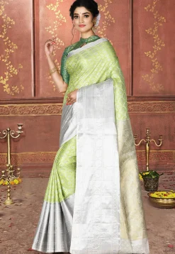 Kanchipuram Saree in Light Green