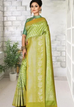 Kanchipuram Saree in Light Green