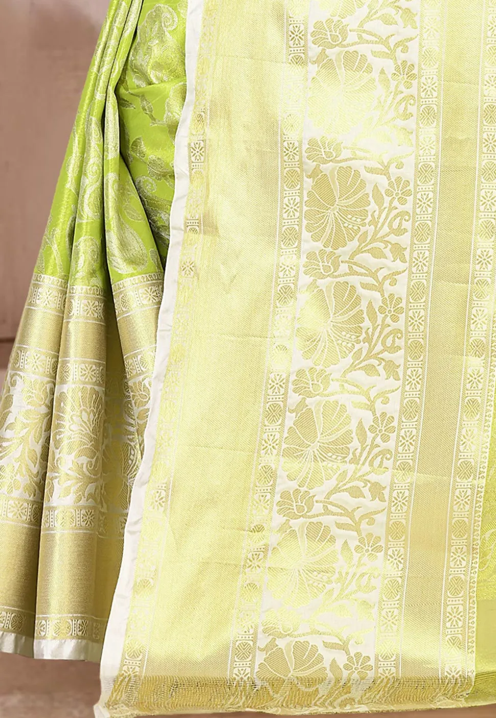 Kanchipuram Saree in Light Green