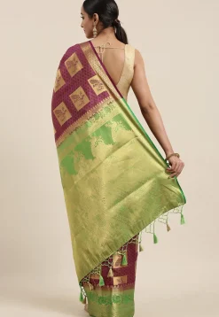 Kanchipuram Saree in Magenta Purple