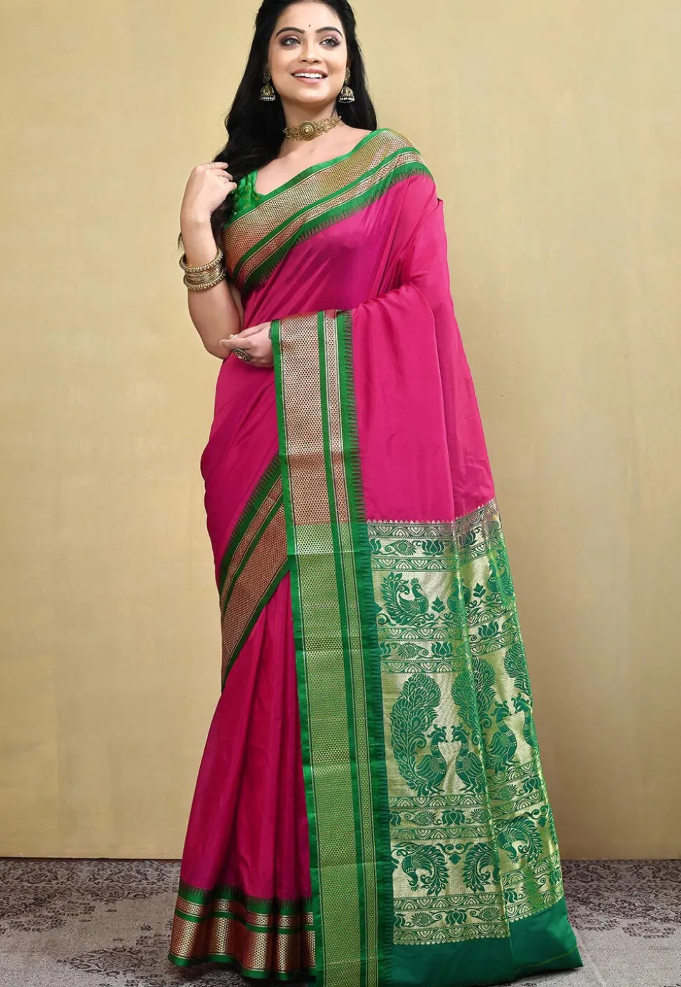 Kanchipuram Saree in Magenta