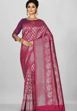 Kanchipuram Saree in Maroon