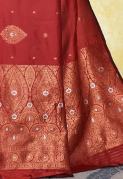 Kanchipuram Saree in Maroon