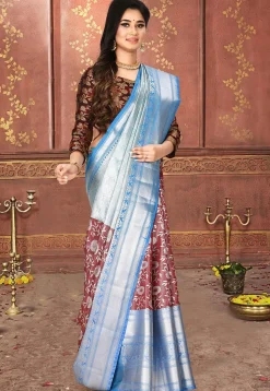 Kanchipuram Saree in Maroon