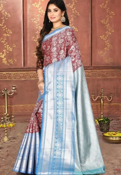 Kanchipuram Saree in Maroon