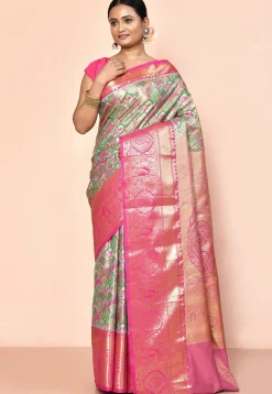 Kanchipuram Saree in Multicolor