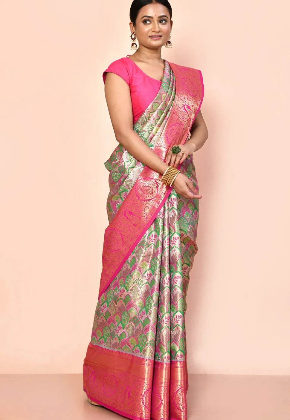 Kanchipuram Saree in Multicolor
