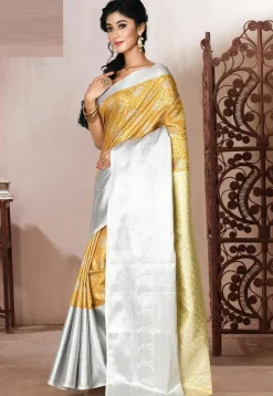 Kanchipuram Saree in Mustard