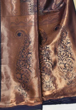 Kanchipuram Saree in Navy Blue