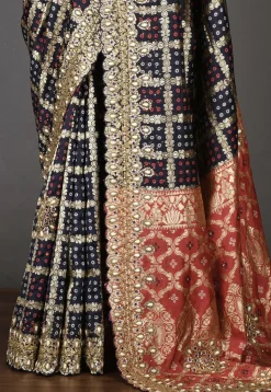 Kanchipuram Saree in Navy Blue