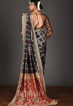 Kanchipuram Saree in Navy Blue