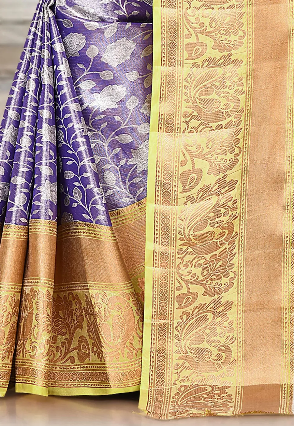 Kanchipuram Saree in Navy Blue