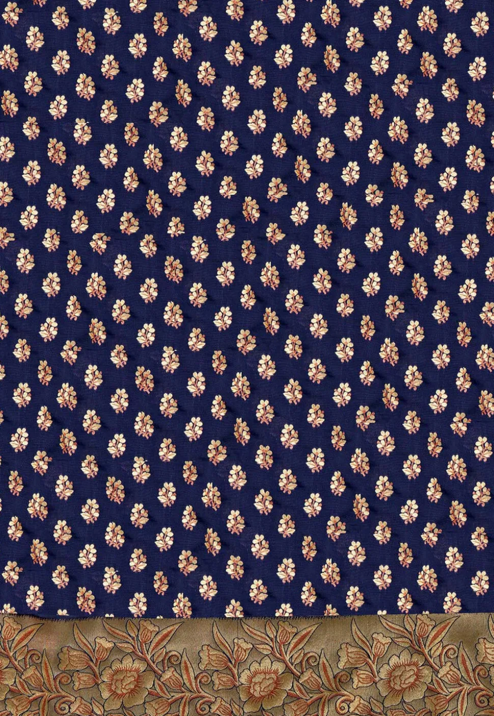 Kanchipuram Saree in Navy Blue