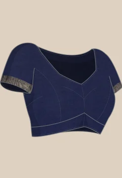 Kanchipuram Saree in Navy Blue