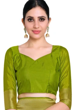 Kanchipuram Saree in Olive Green
