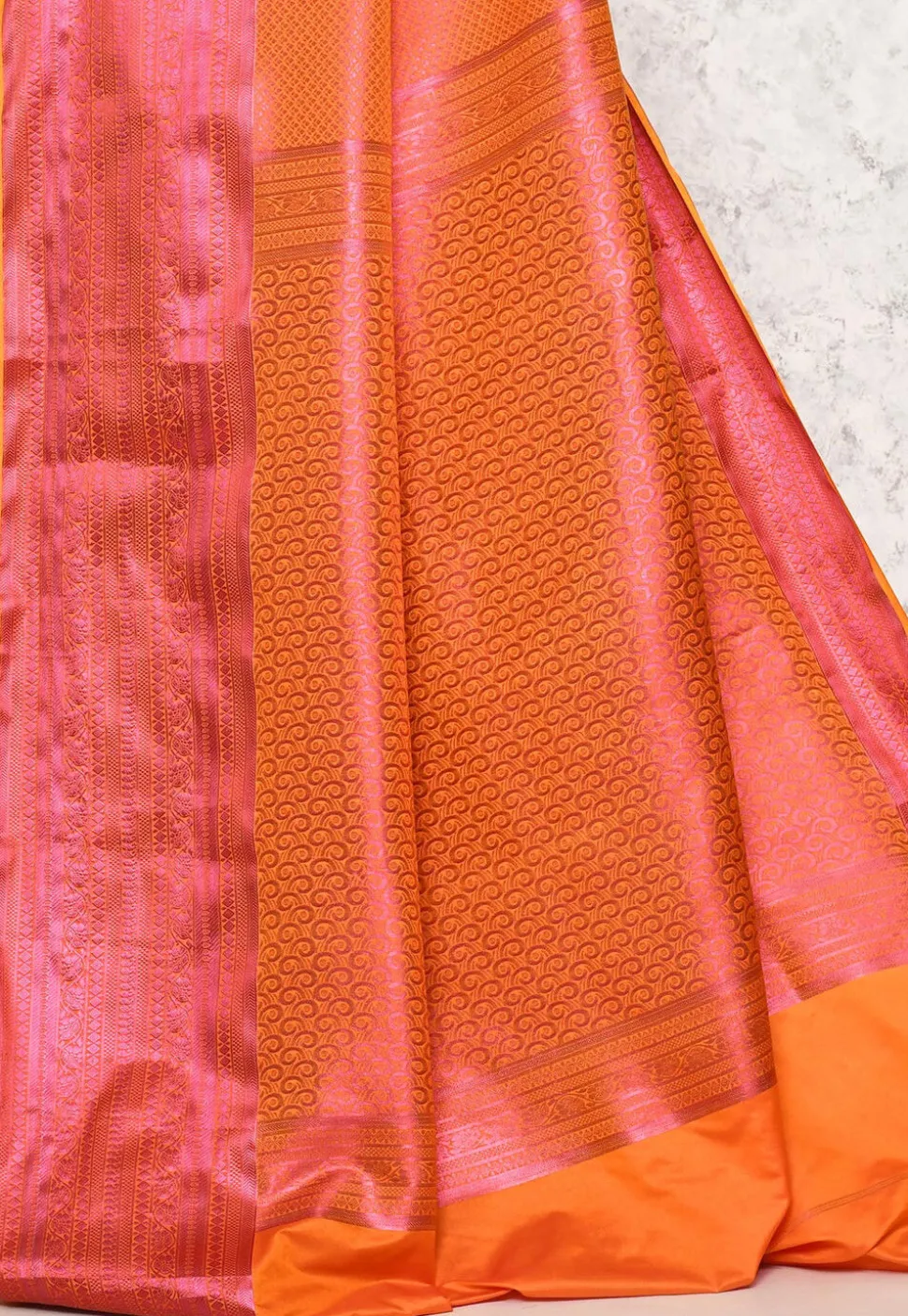 Kanchipuram Saree in Orange
