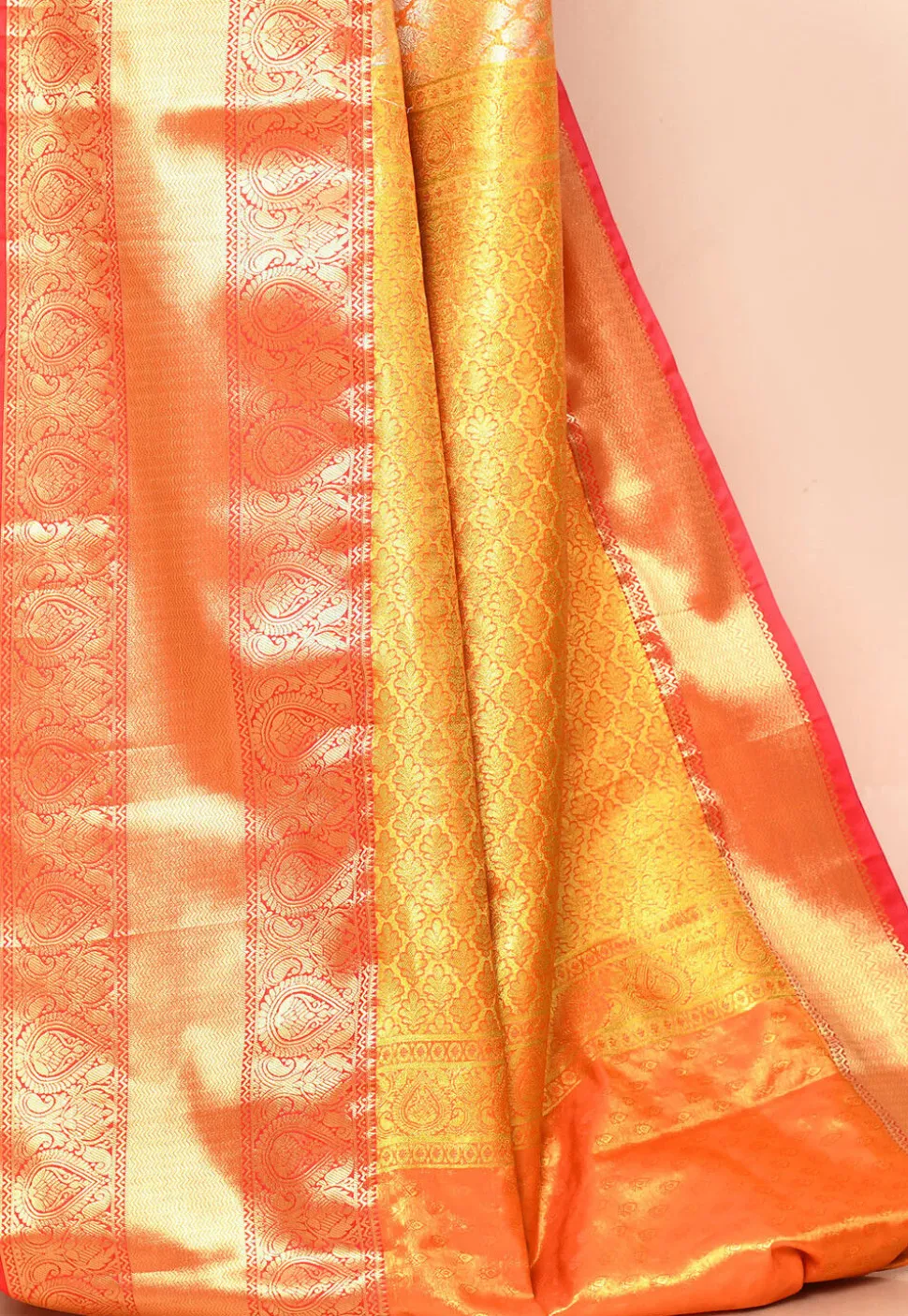 Kanchipuram Saree in Orange