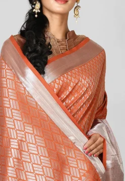 Kanchipuram Saree in Orange